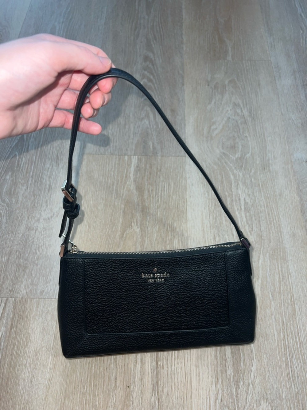 kate spade Black Pebbled Leather Shoulder handbag